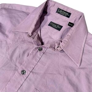 Christian Dior Vintage Purple button up dress shirt sz med